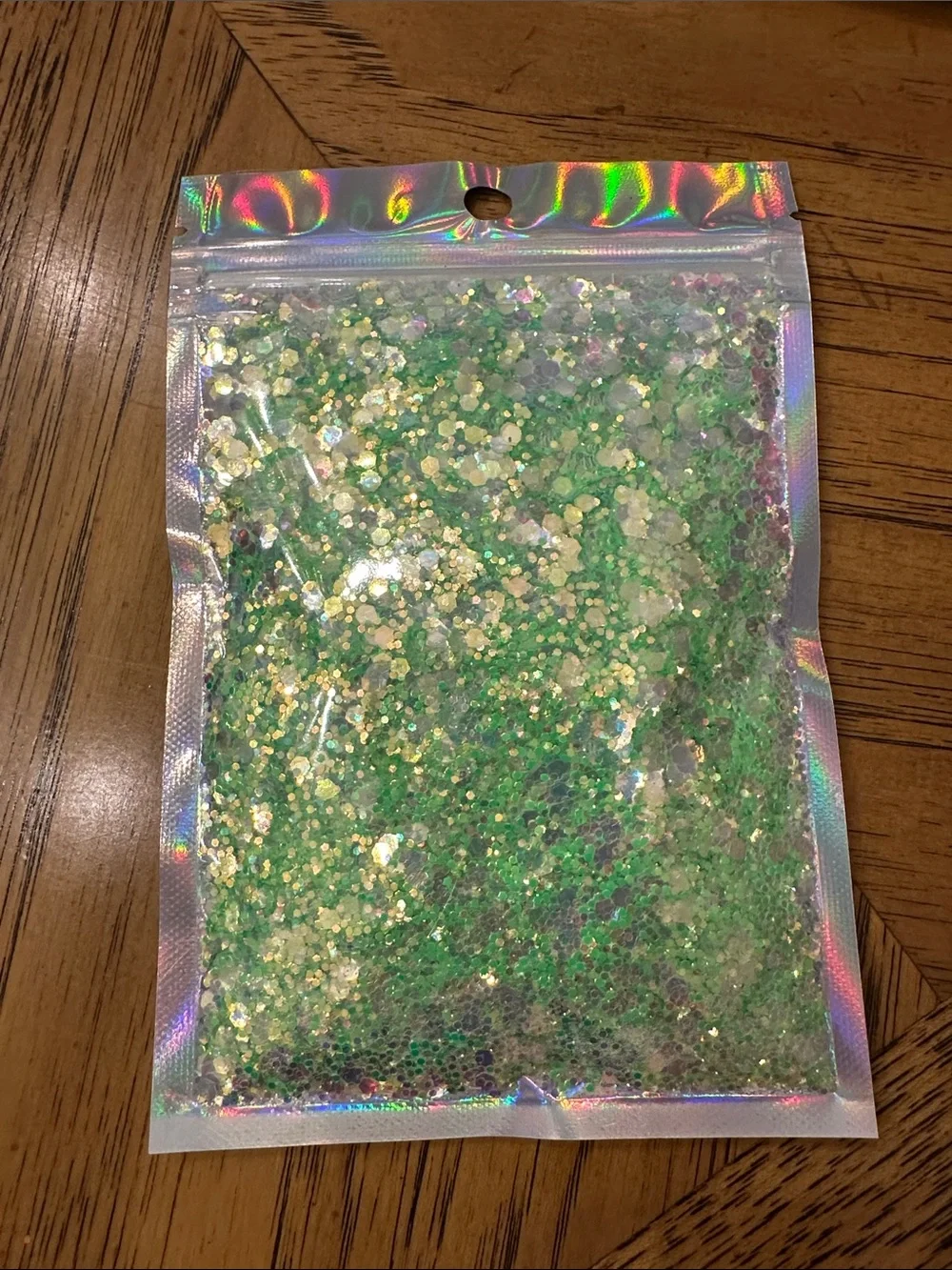 Assorted Green Iridescent Chunky Glitter Mixes - 10 Pack